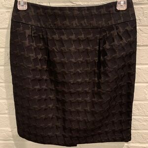 Merona Black Patterned Skirt -Sz 6